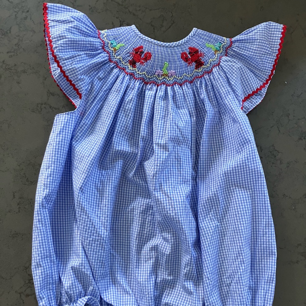 Smocked 24 month oneies